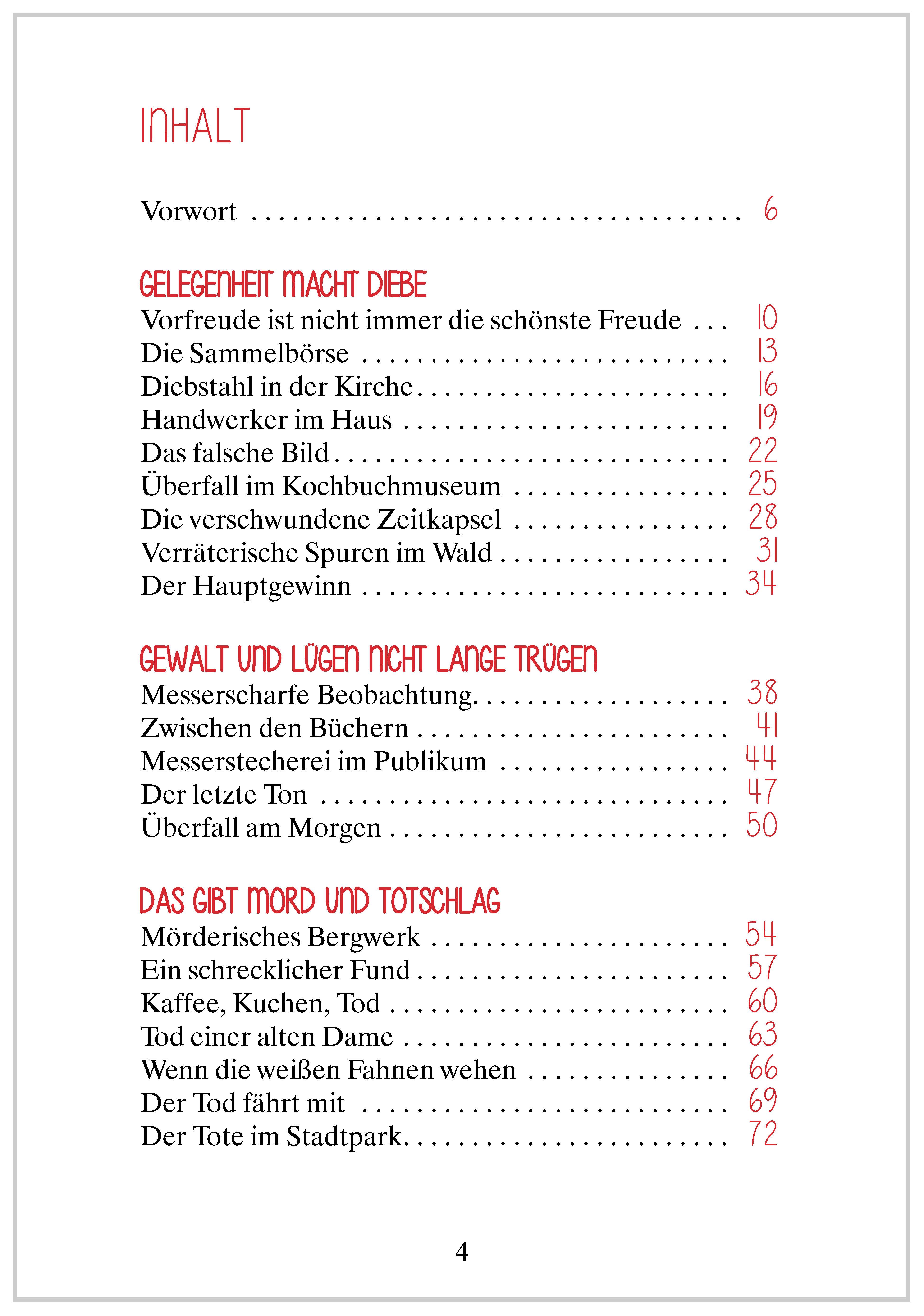 Beispielinhalt (Bild) Krimigeschichten