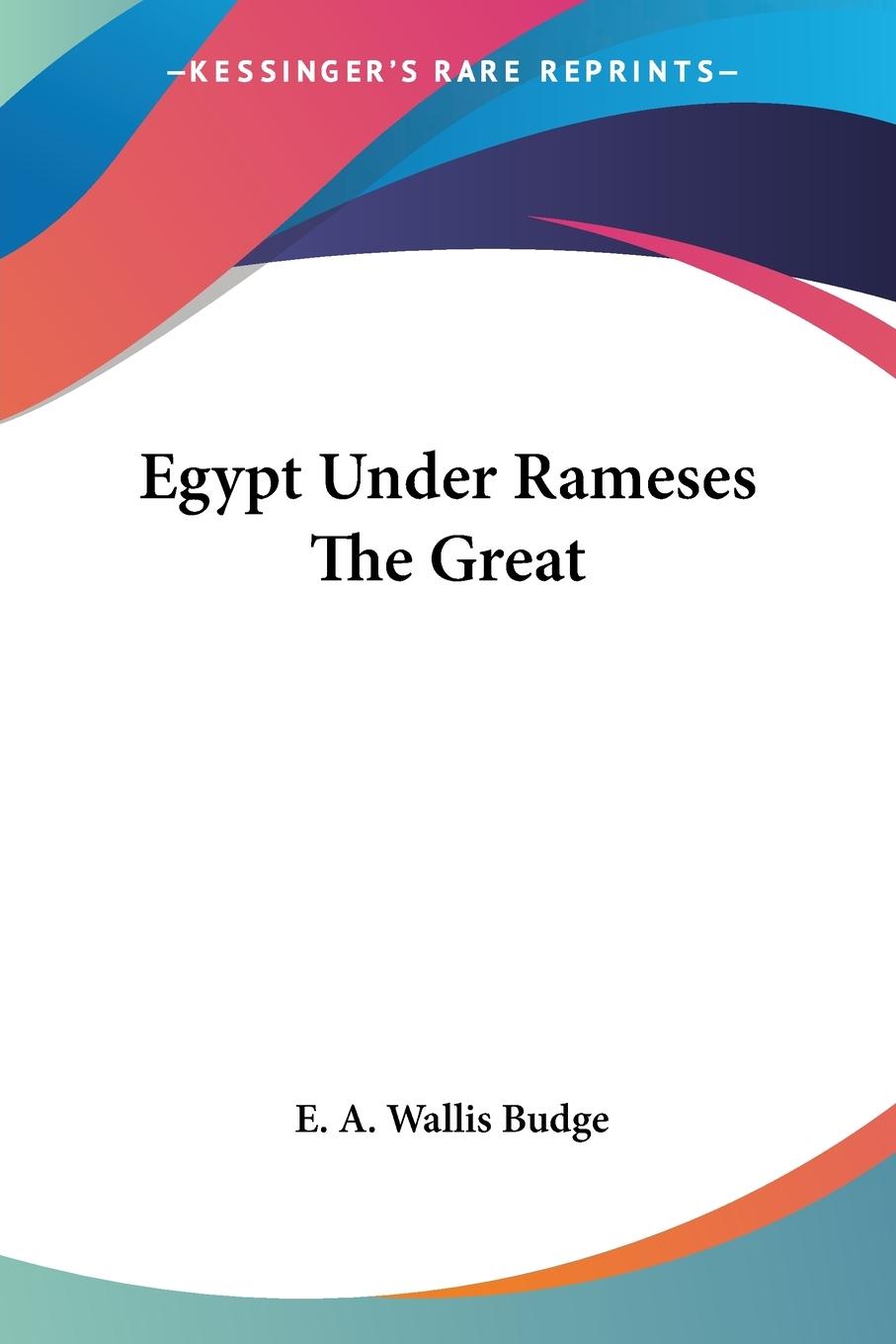 Vorderes Coverbild Egypt Under Rameses The Great