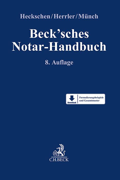 Vorderes Coverbild Beck'sches Notar-Handbuch