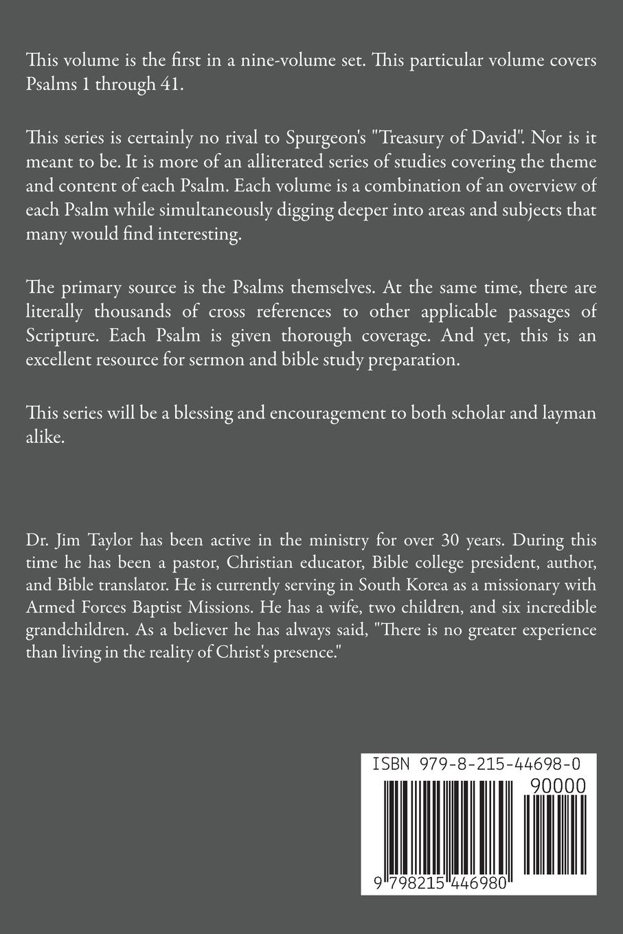 Rückseitencover Golden Truths from the Psalms - Volume I - Psalms 1-41