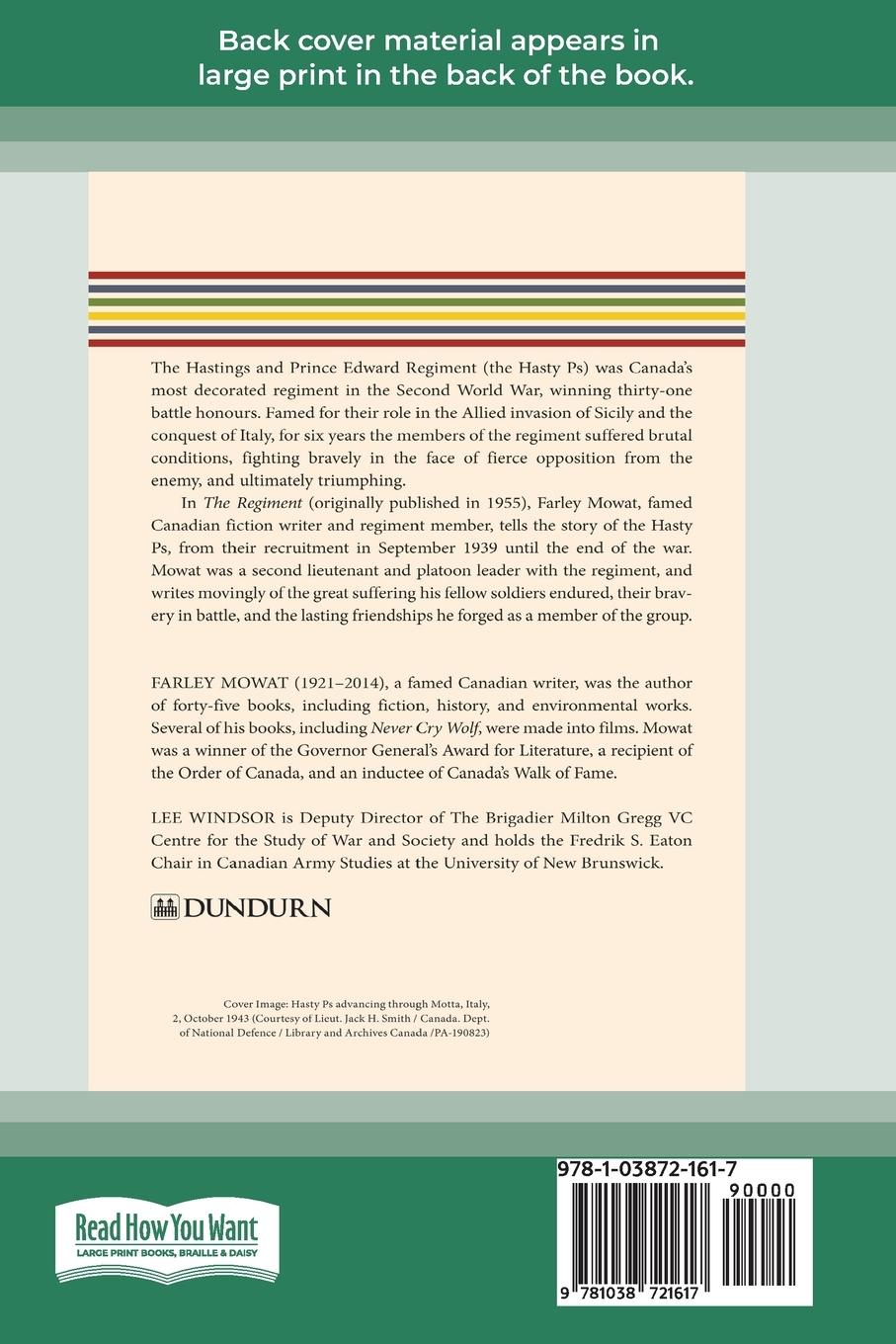 Rückseitencover The Regiment (Large Print 16 Pt Edition)