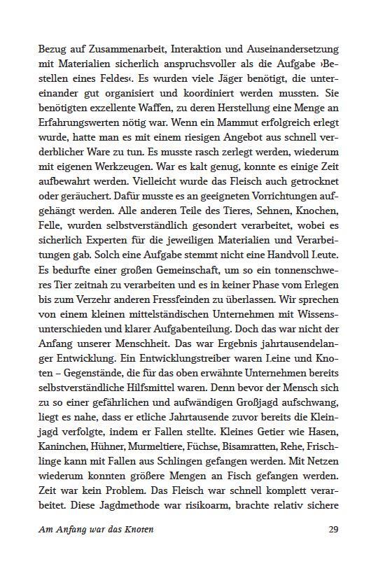 Beispielinhalt (Bild) Am Anfang war der Knoten