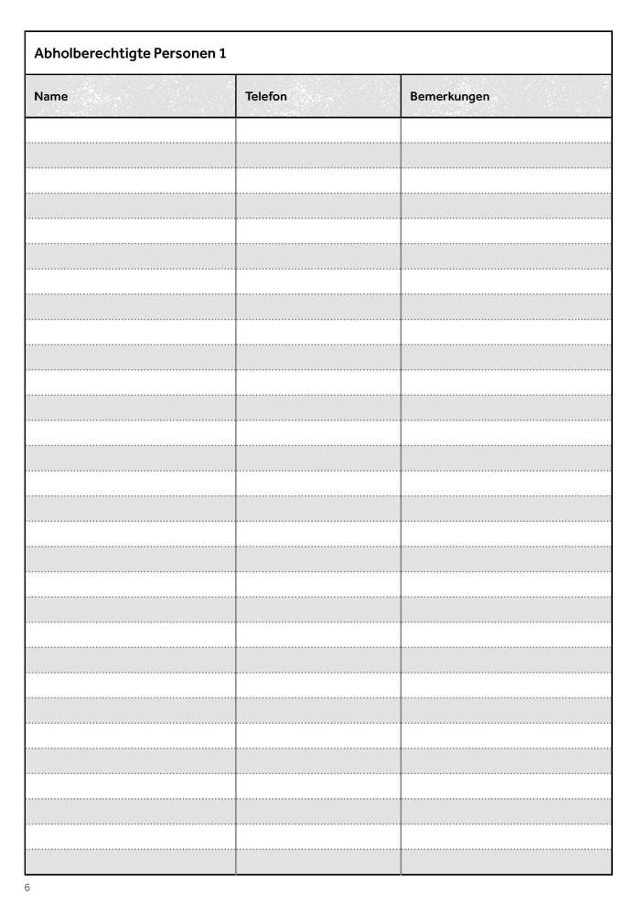 Beispielinhalt (Bild) Das Kita-Gruppentagebuch (DIN A 4, Variante "Orange")