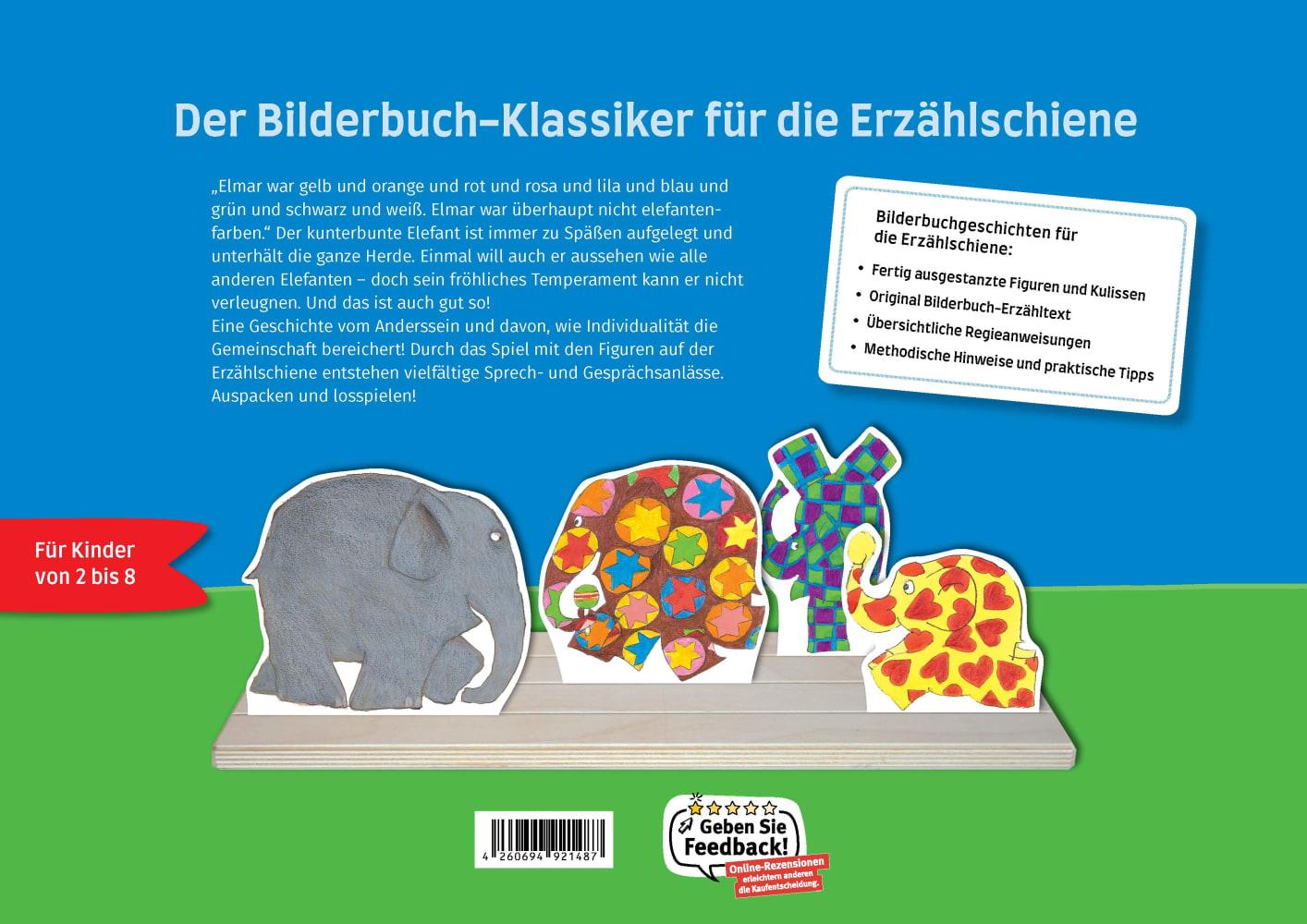 Beispielinhalt (Bild) Elmar. Erzählschienen-Figurenset