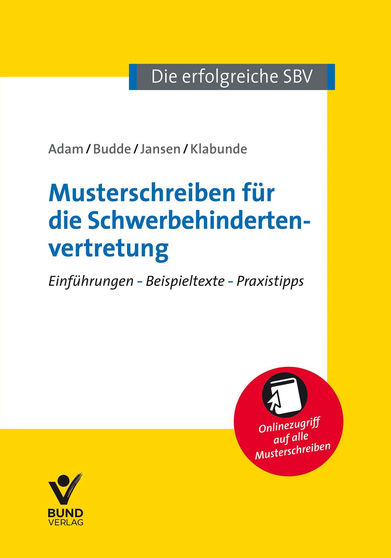 Vorderes Coverbild Musterschreiben für die Schwerbehindertenvertretung