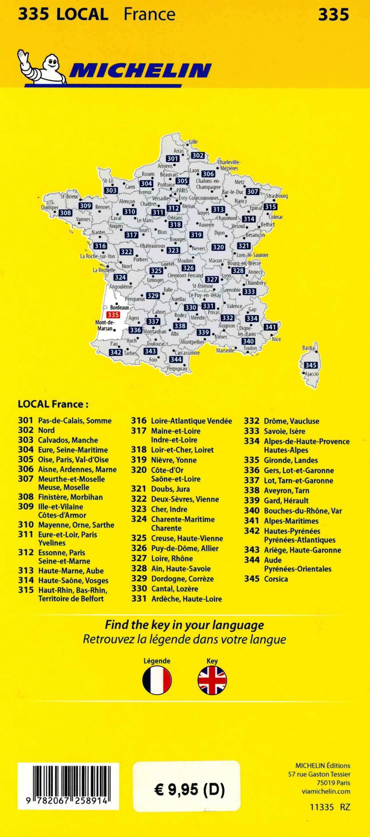 Beispielinhalt (Bild) Michelin Gironde - Landes