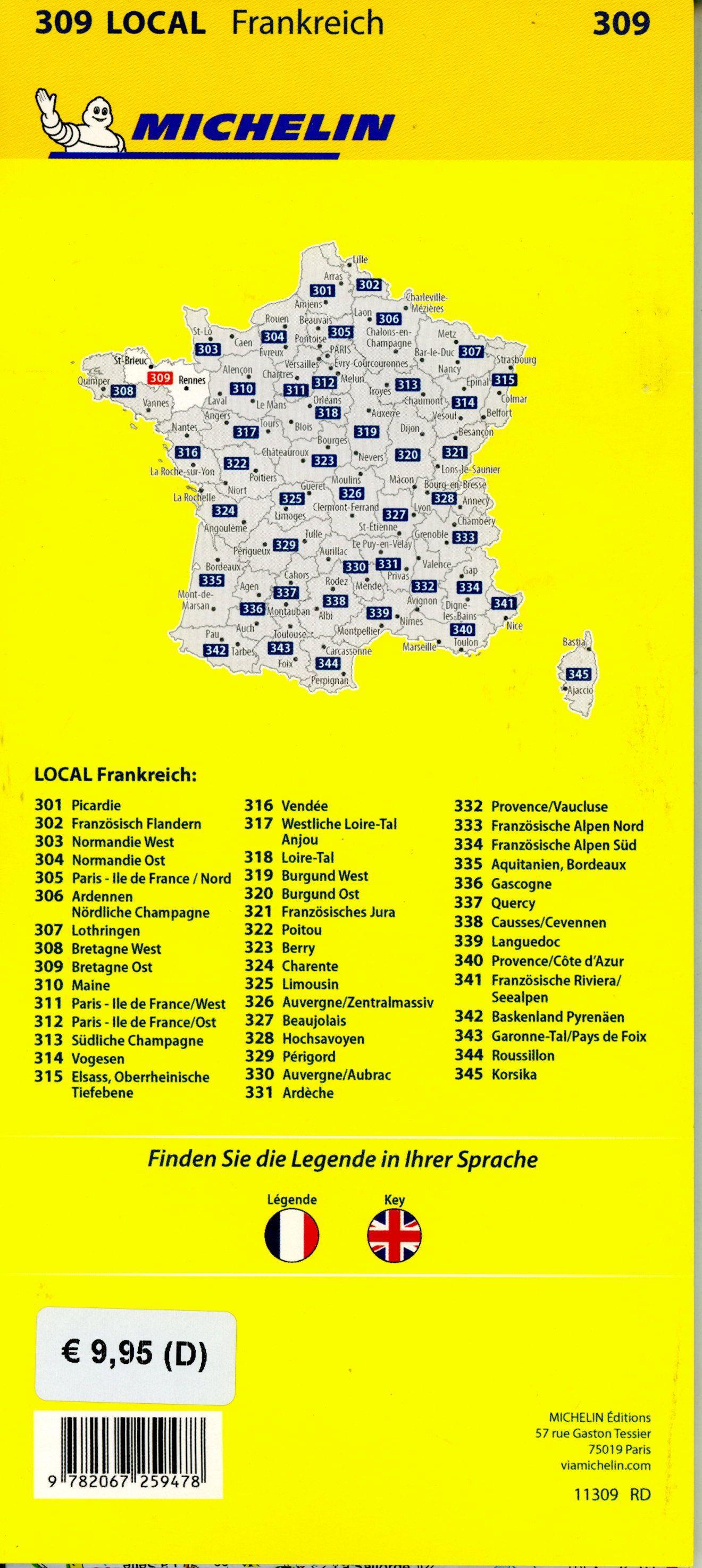 Beispielinhalt (Bild) Michelin Bretagne Ost