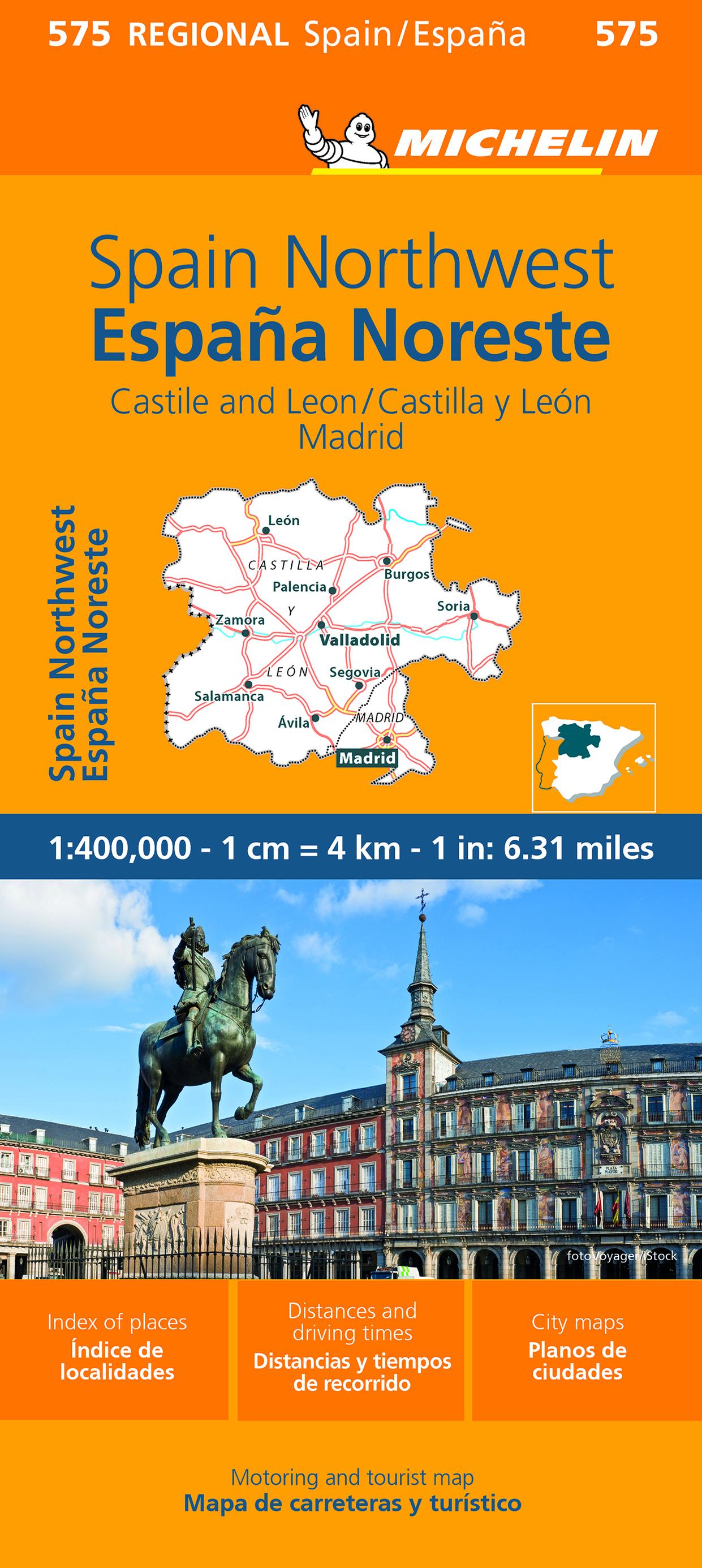 Vorderes Coverbild Spain Northwest -  Castilla y - León Madrid Regional Map 575