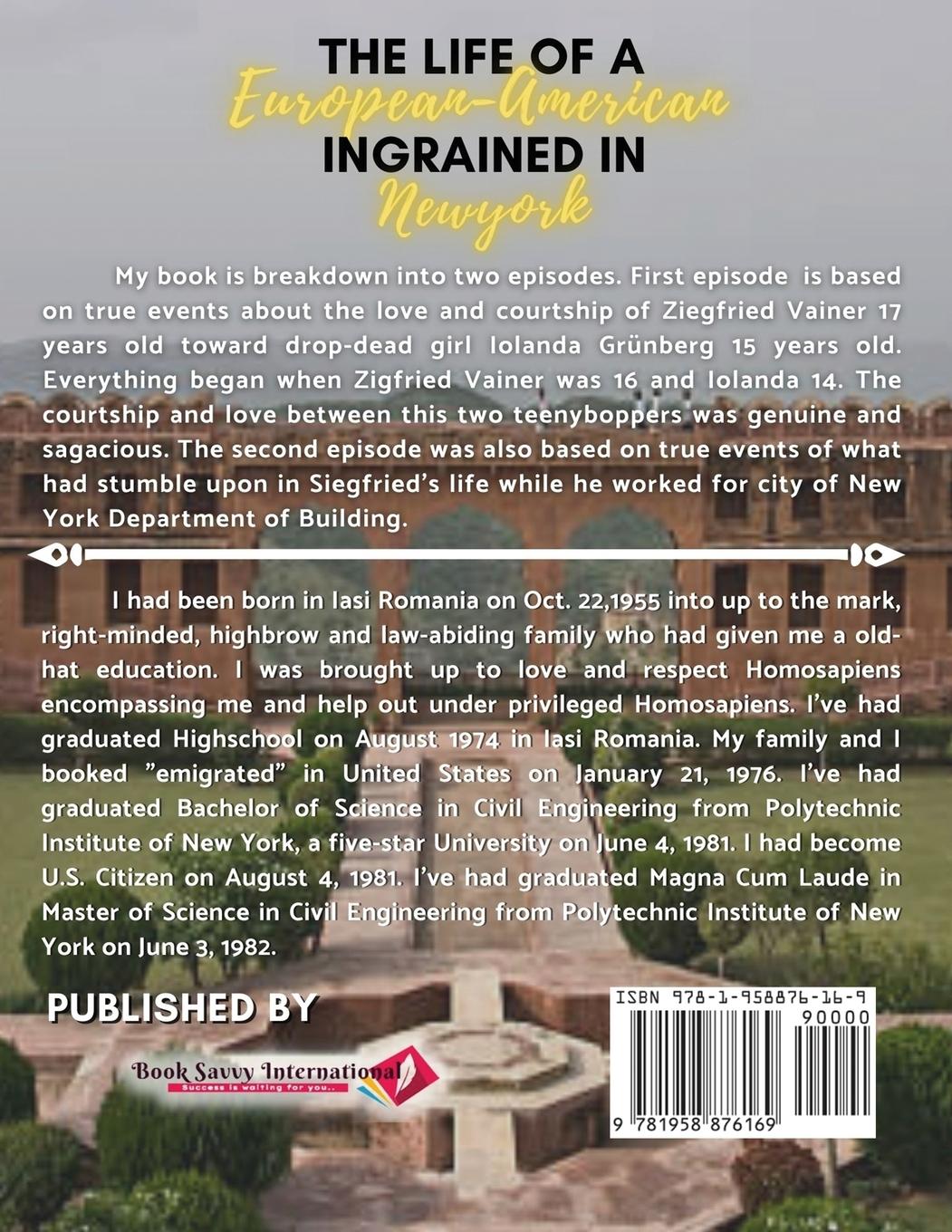 Rückseitencover The Life of a European-American Ingrained in New York