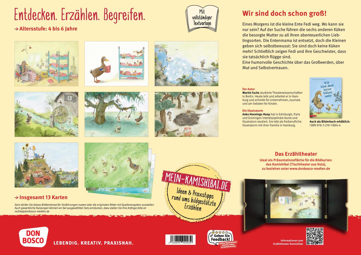 Beispielinhalt (Bild) Wir sind doch keine Küken mehr. Kamishibai Bildkartenset