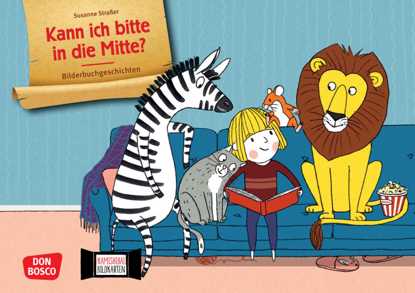 Vorderes Coverbild Kann ich bitte in die Mitte? Kamishibai Bildkartenset