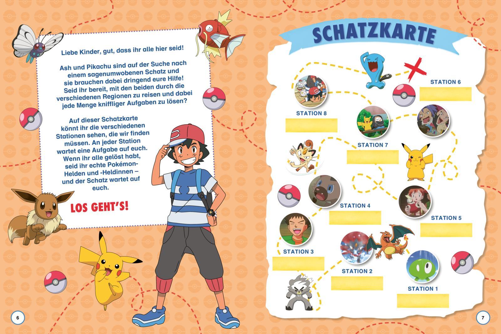 Beispielinhalt (Bild) Pokémon Activity-Buch: Meine Schnitzeljagd