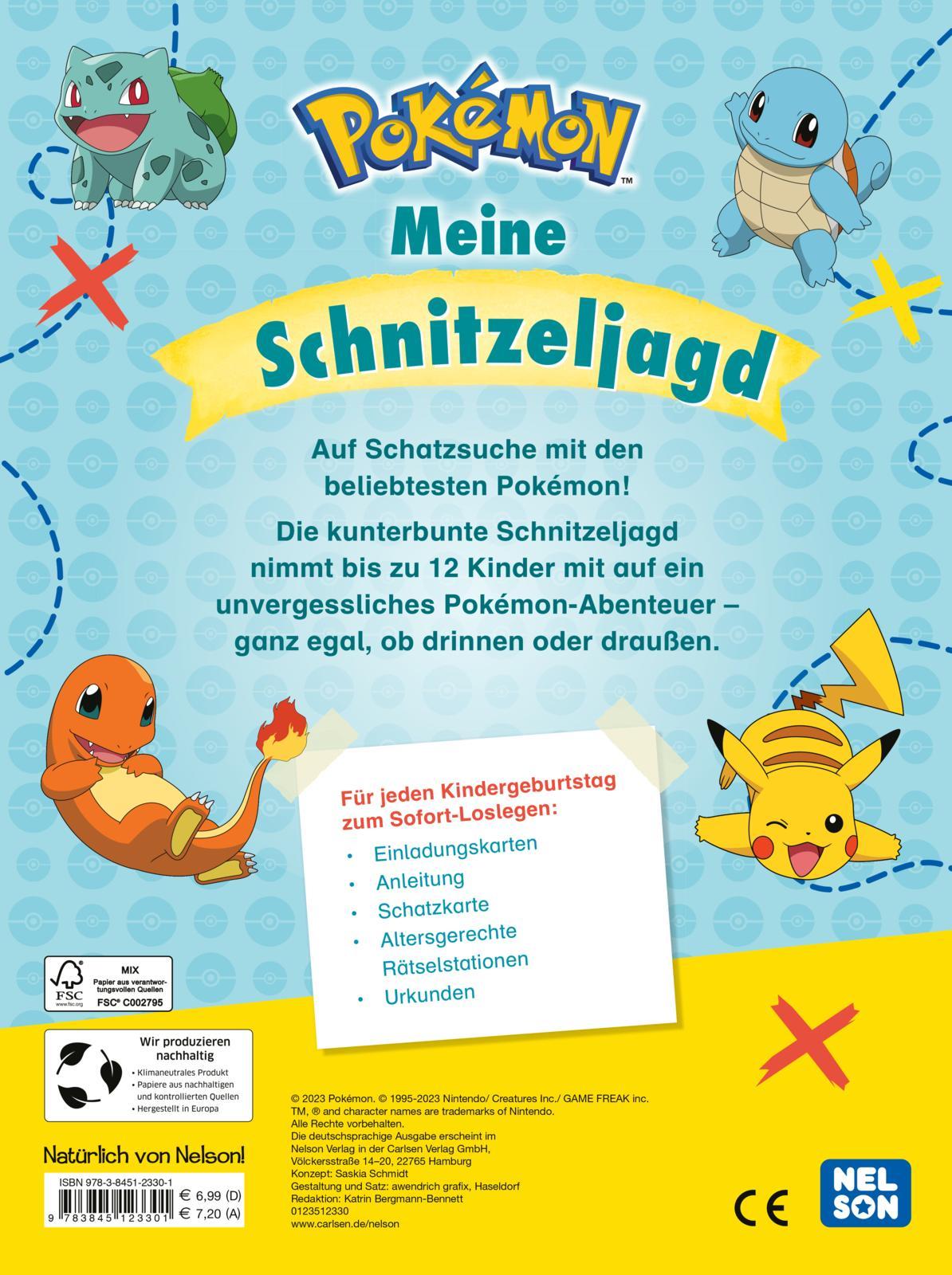 Rückseitencover Pokémon Activity-Buch: Meine Schnitzeljagd