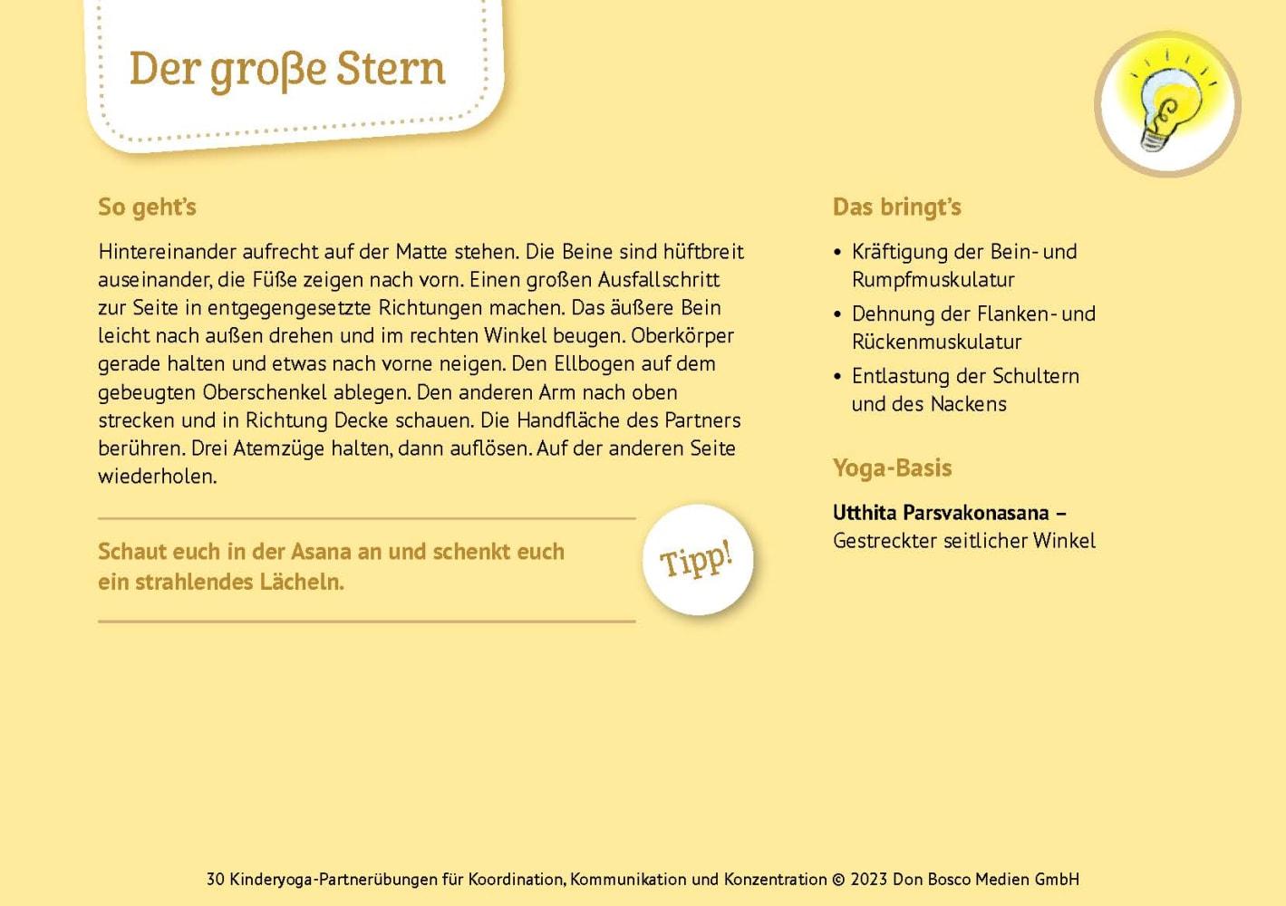 Beispielinhalt (Bild) 30 Kinderyoga-Partnerübungen für Koordination, Kommunikation und Konzentration