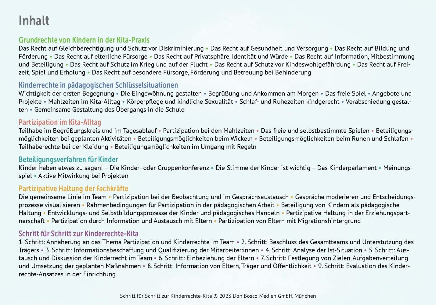 Beispielinhalt (Bild) Schritt für Schritt zur Kinderrechte-Kita