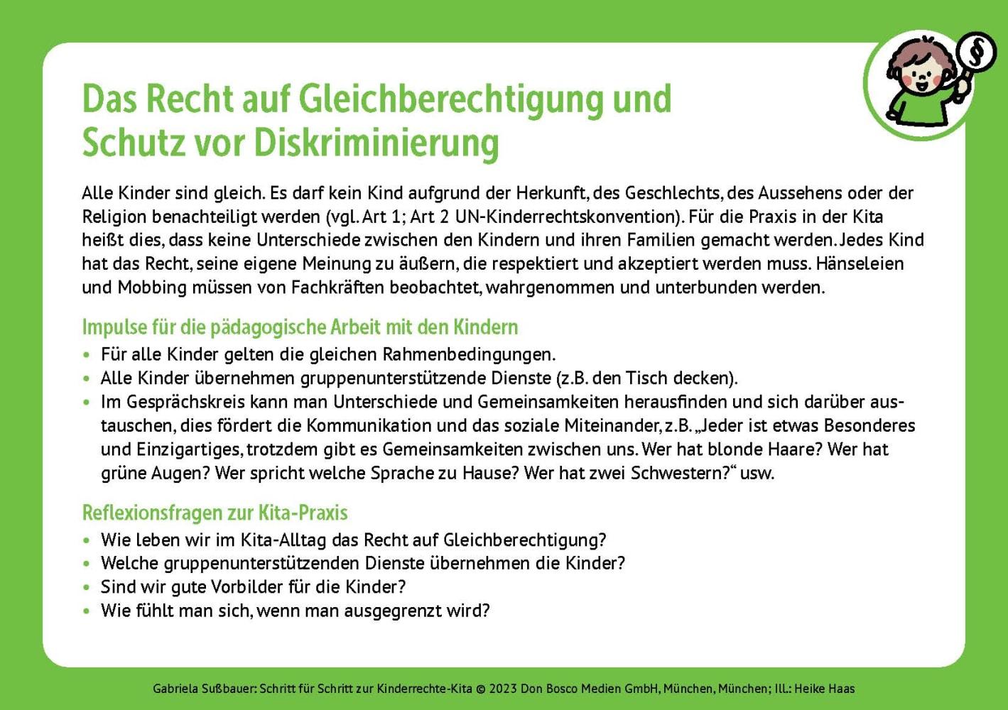 Beispielinhalt (Bild) Schritt für Schritt zur Kinderrechte-Kita