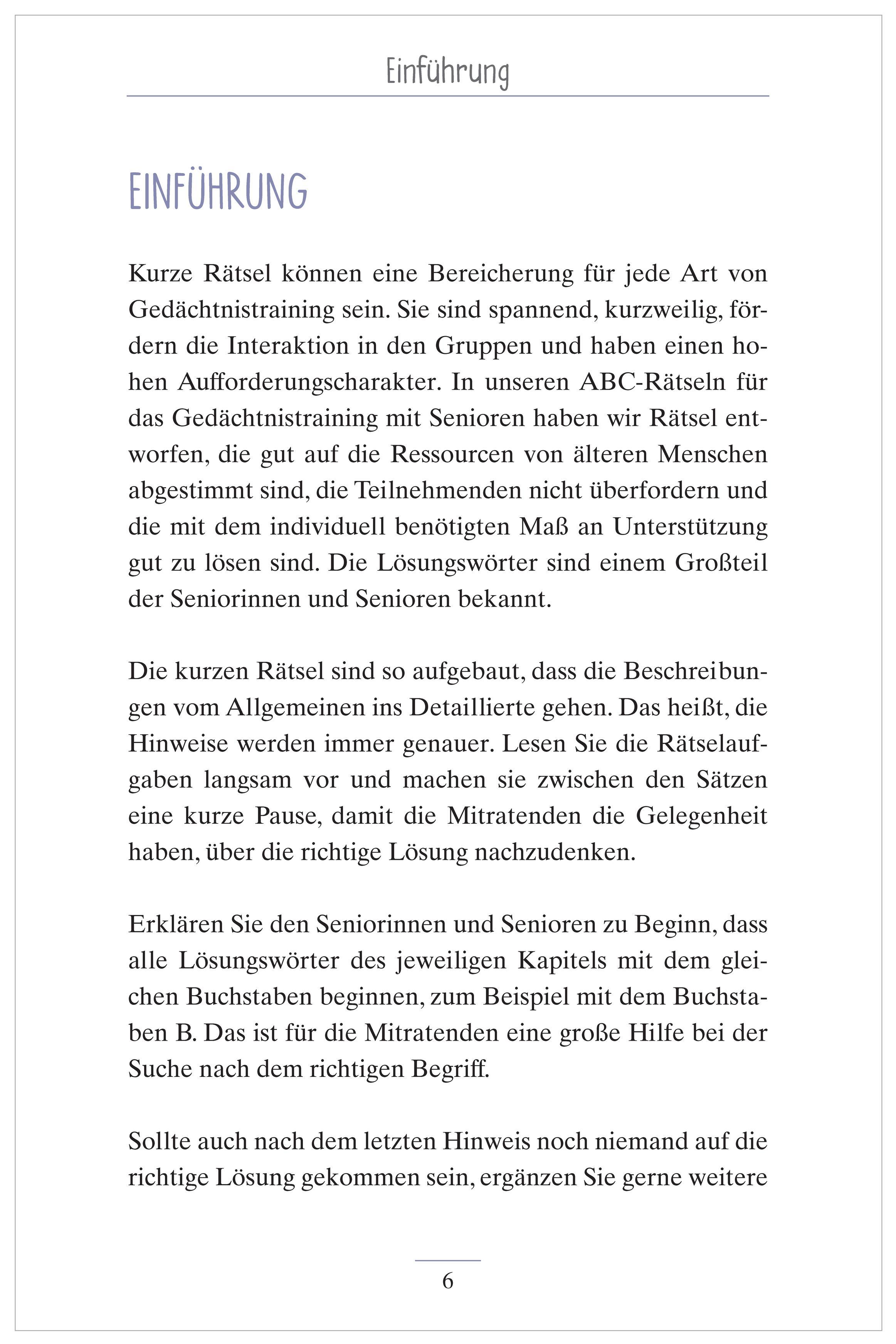 Beispielinhalt (Bild) ABC-Rätsel für Senioren