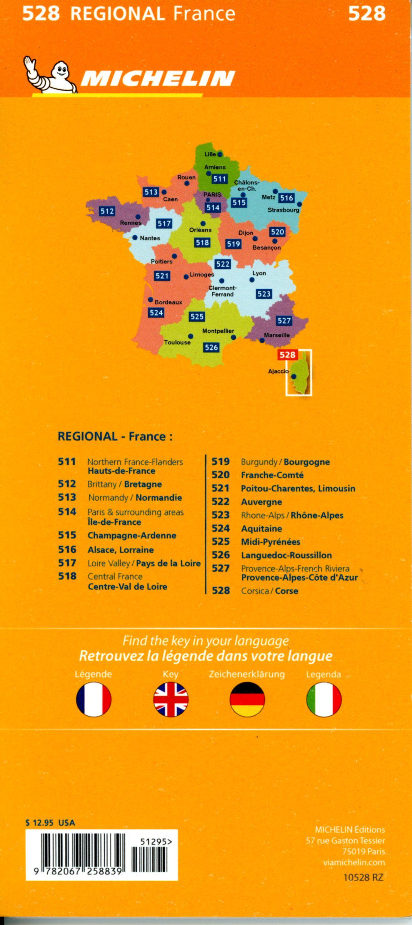 Beispielinhalt (Bild) Michelin Corsica Map 528