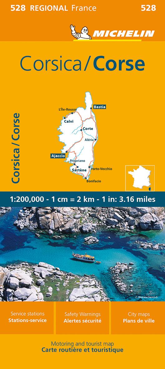 Vorderes Coverbild Michelin Corsica Map 528