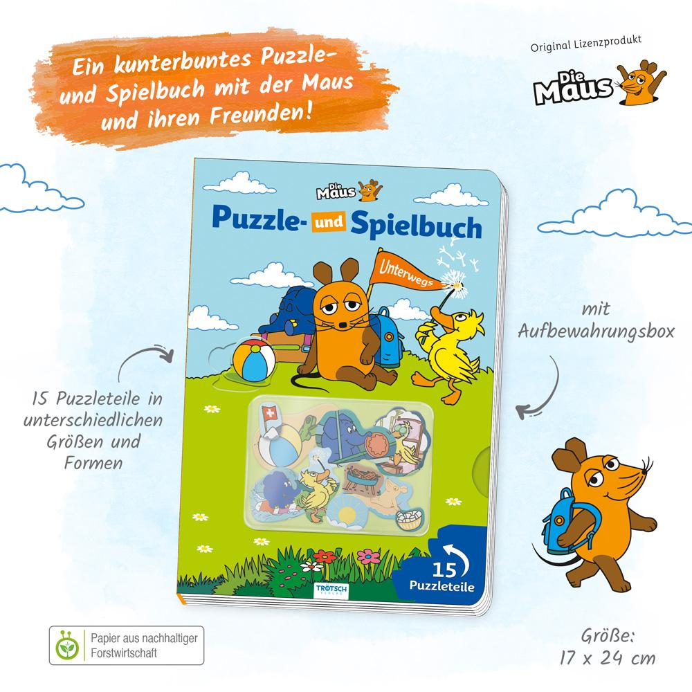 Beispielinhalt (Bild) Trötsch Die Maus Puzzle- und Spielbuch