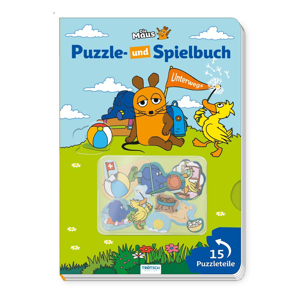 Vorderes Coverbild Trötsch Die Maus Puzzle- und Spielbuch