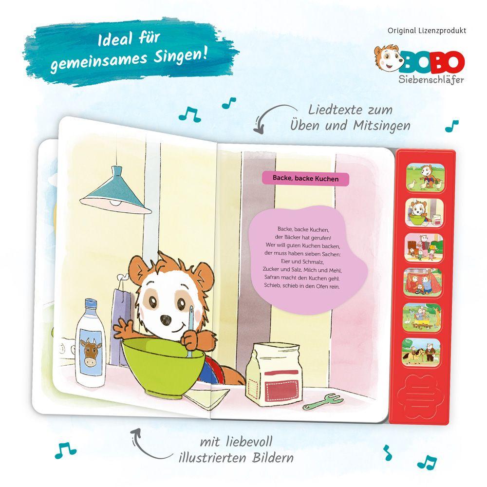 Beispielinhalt (Bild) Trötsch Bobo Siebenschläfer Soundbuch Erste Kinderlieder