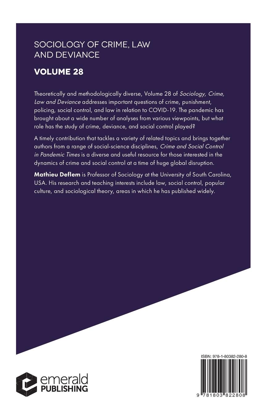 Rückseitencover Crime and Social Control in Pandemic Times