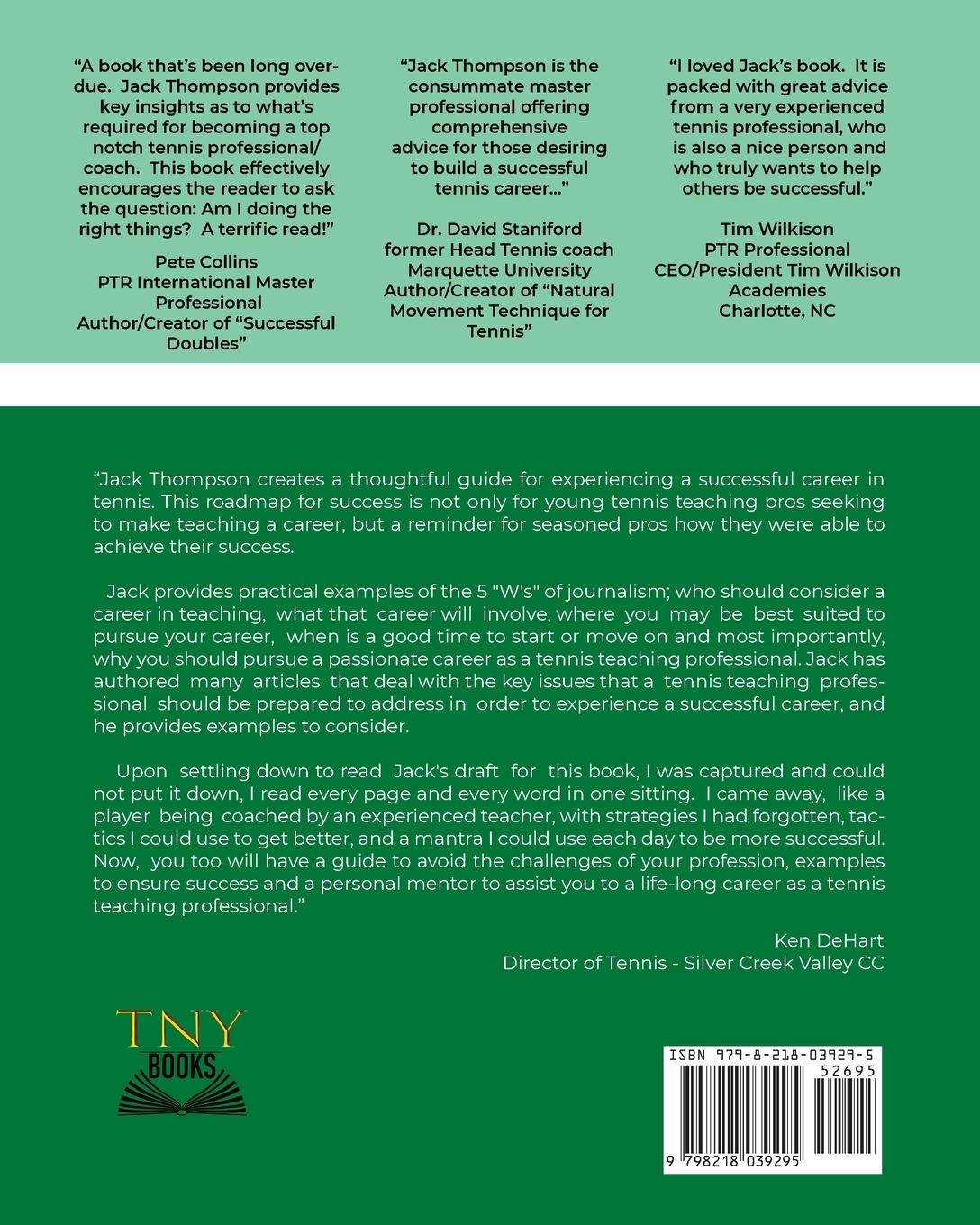 Rückseitencover Building a Successful Tennis Career