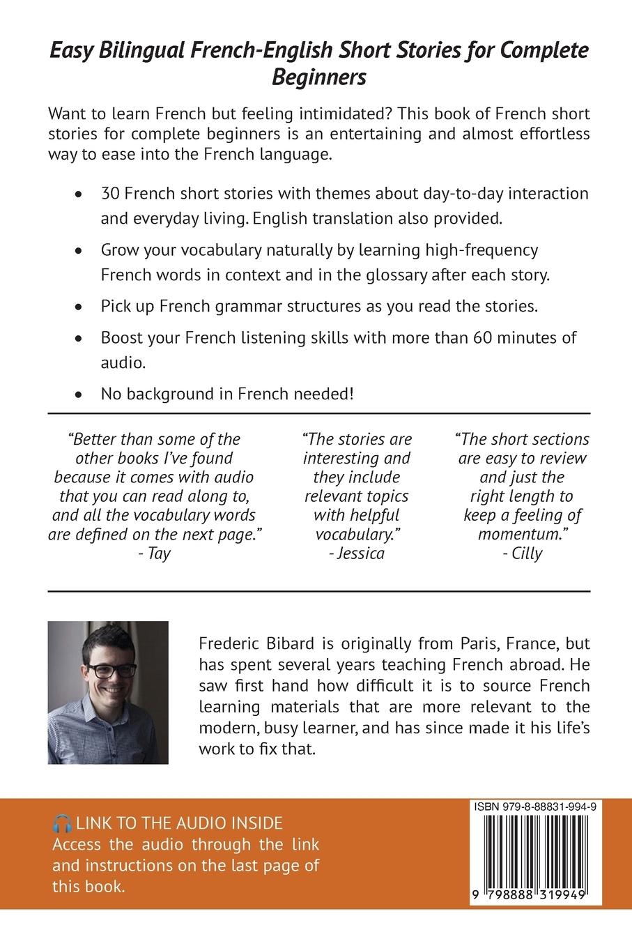 Rückseitencover 30 French Short Stories for Complete Beginners