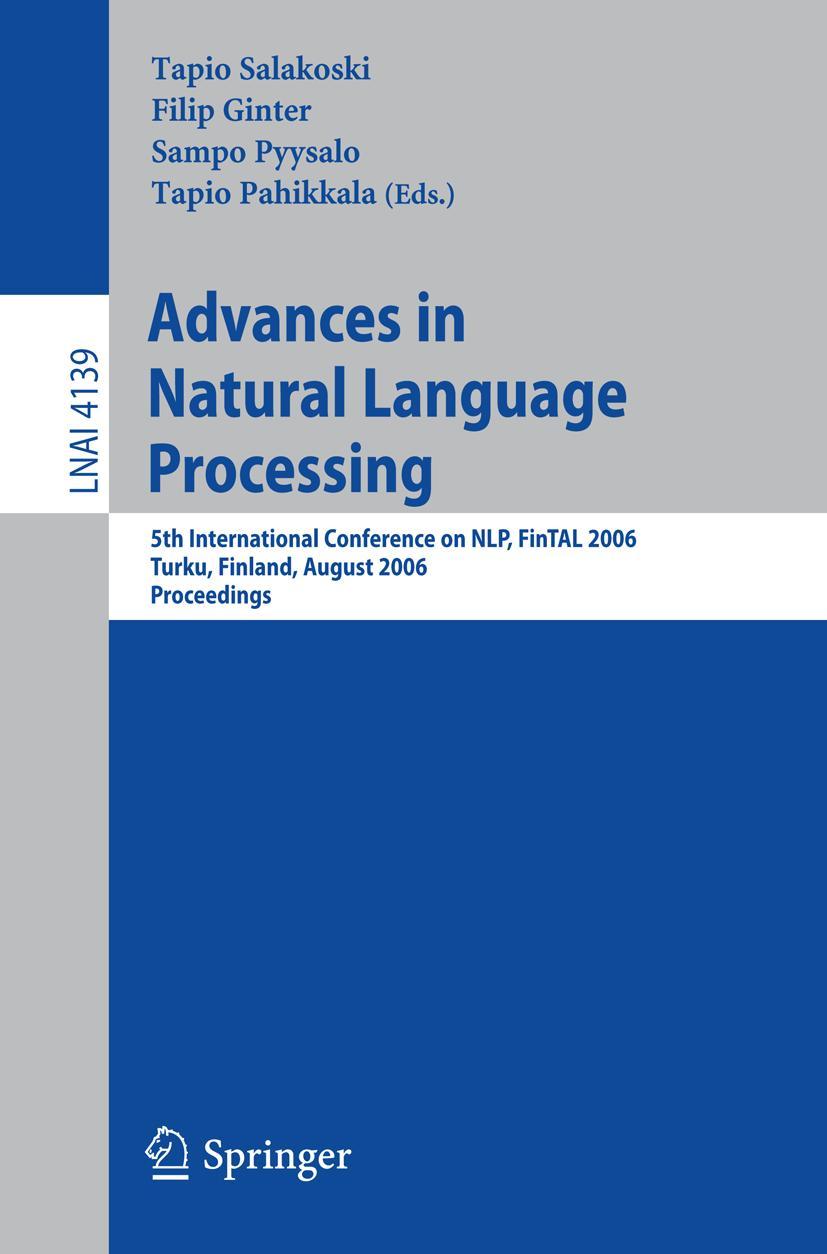 Vorderes Coverbild Advances in Natural Language Processing