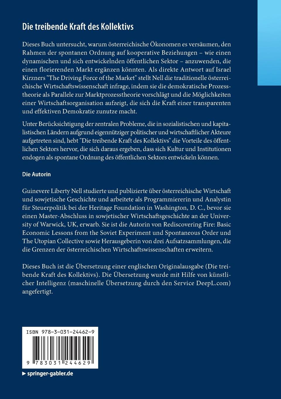 Rückseitencover Die treibende Kraft des Kollektivs