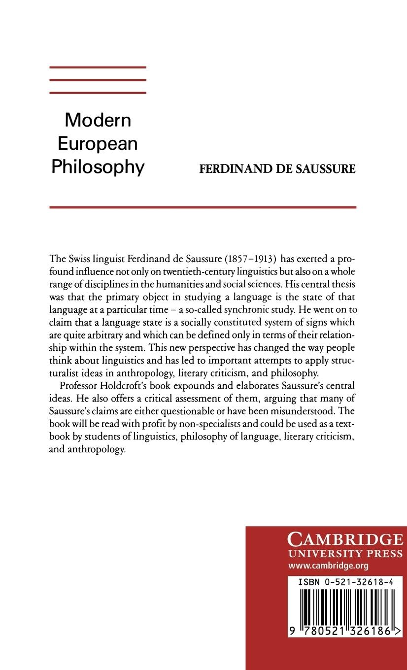 Rückseitencover Saussure