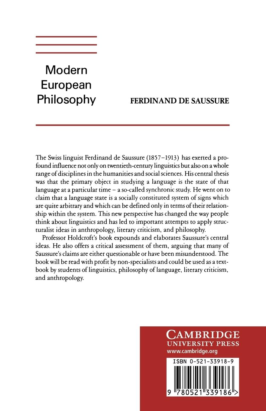 Rückseitencover Saussure