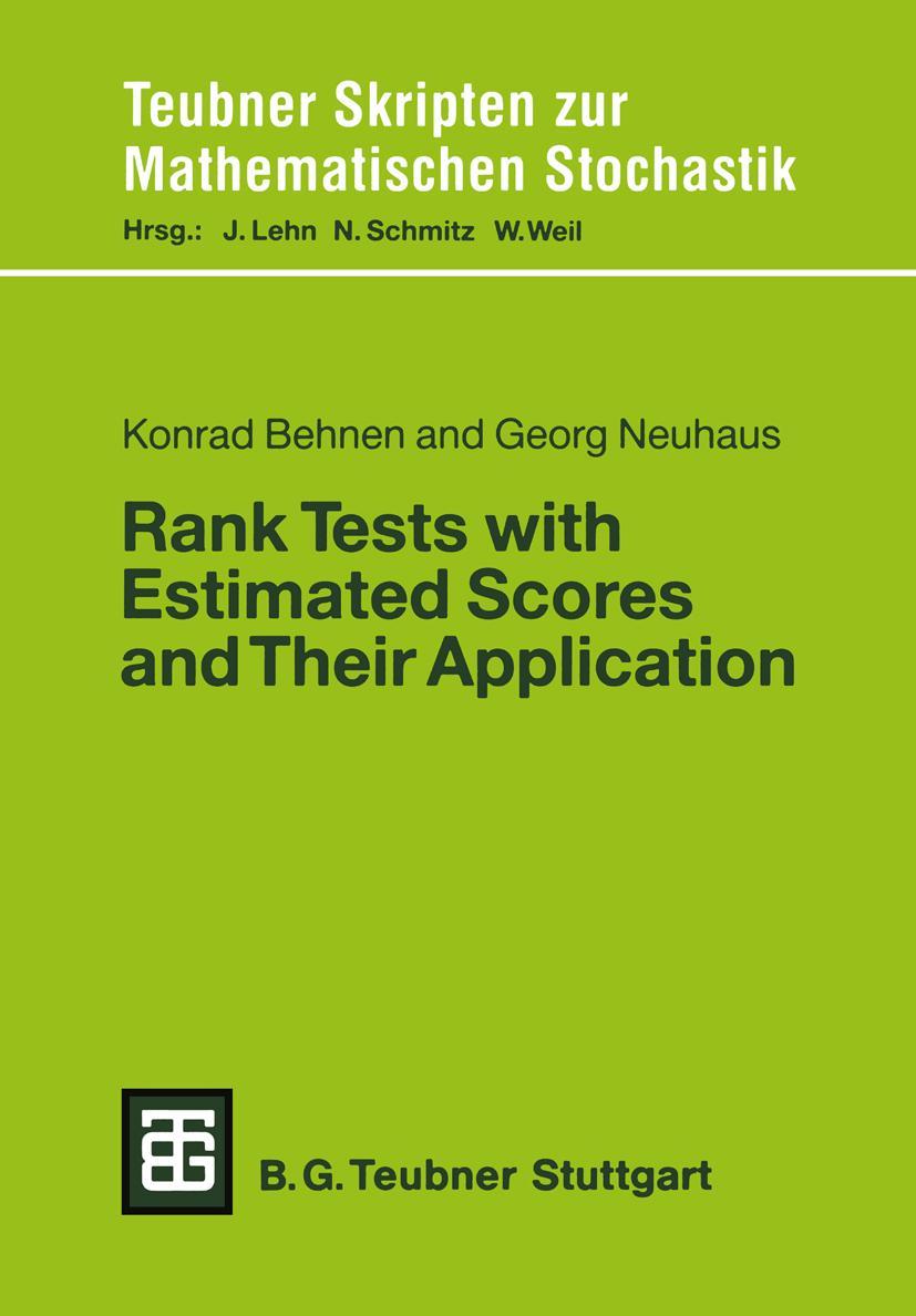 Vorderes Coverbild Rank Tests with Estimated Scores and Their Application