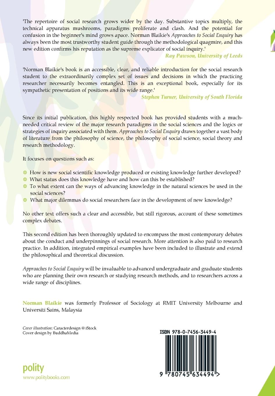 Rückseitencover Approaches to Social Enquiry