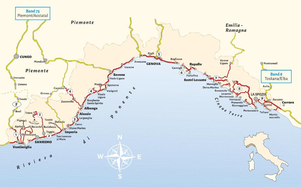 Beispielinhalt (Bild) Entdeckertouren mit dem Wohnmobil Ligurien