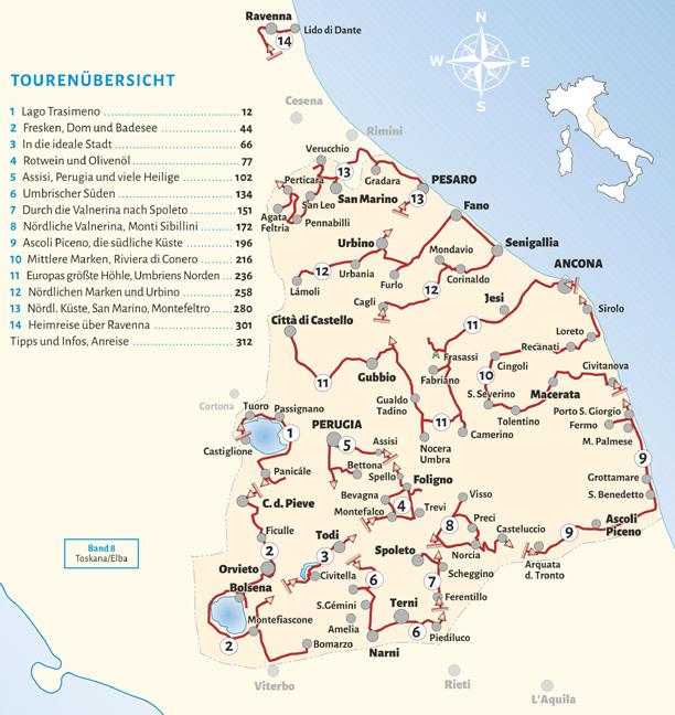 Beispielinhalt (Bild) Entdeckertouren mit dem Wohnmobil Umbrien und Marken
