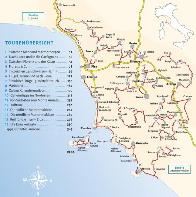 Beispielinhalt (Bild) Entdeckertouren mit dem Wohnmobil Toskana und Elba