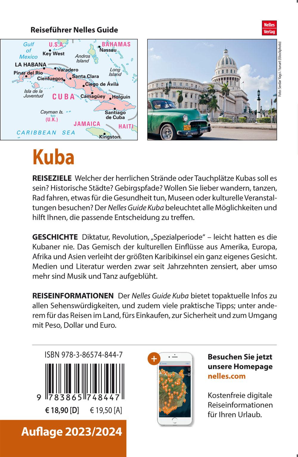Rückseitencover Nelles Guide Reiseführer Kuba