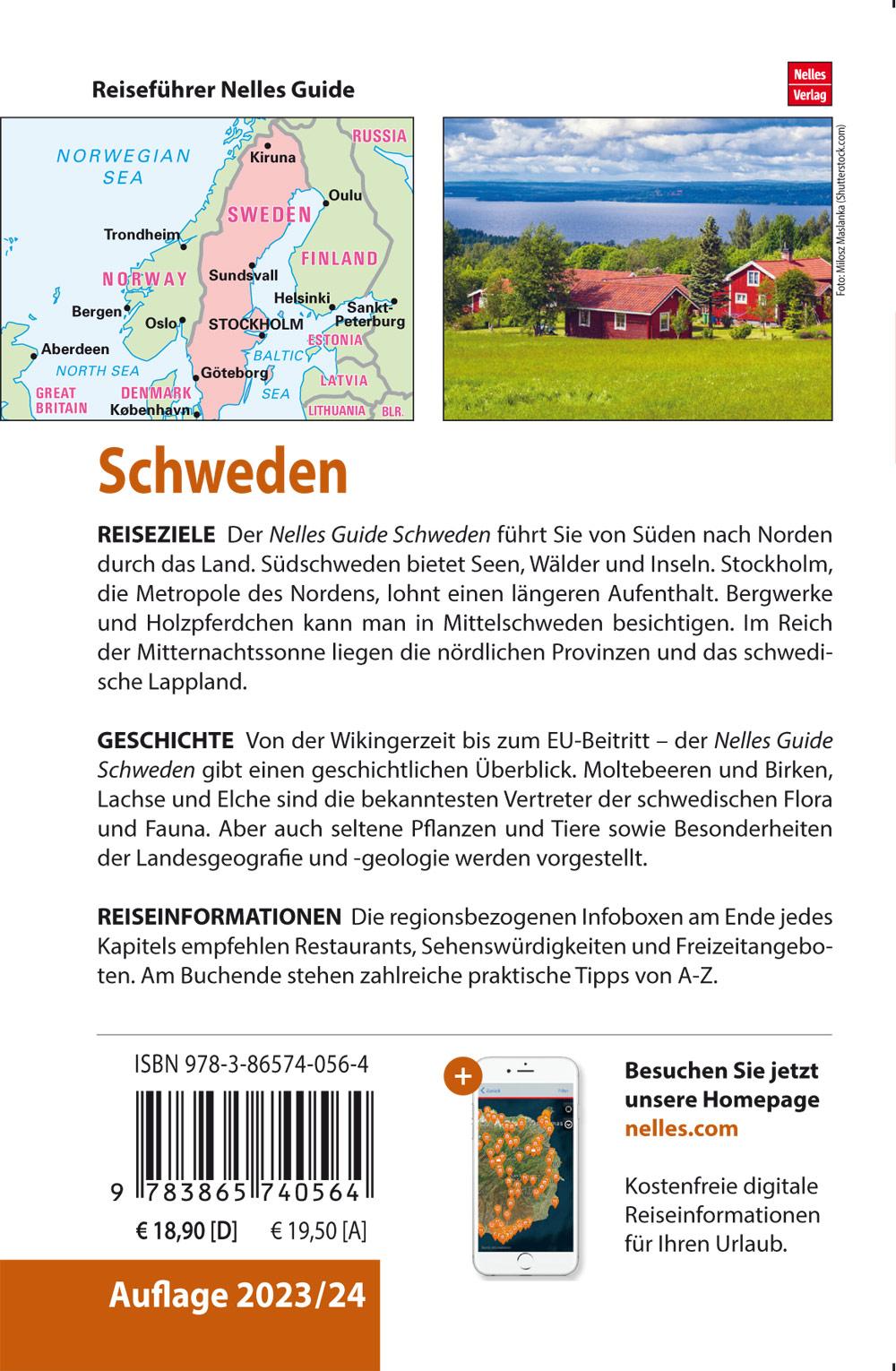 Rückseitencover Nelles Guide Reiseführer Schweden