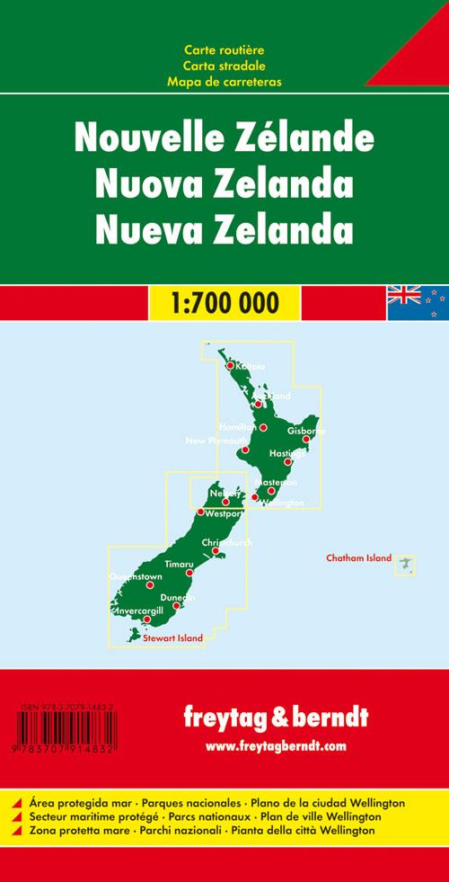 Rückseitencover Neuseeland 1 : 700 000 mit Stadtplan Wellington