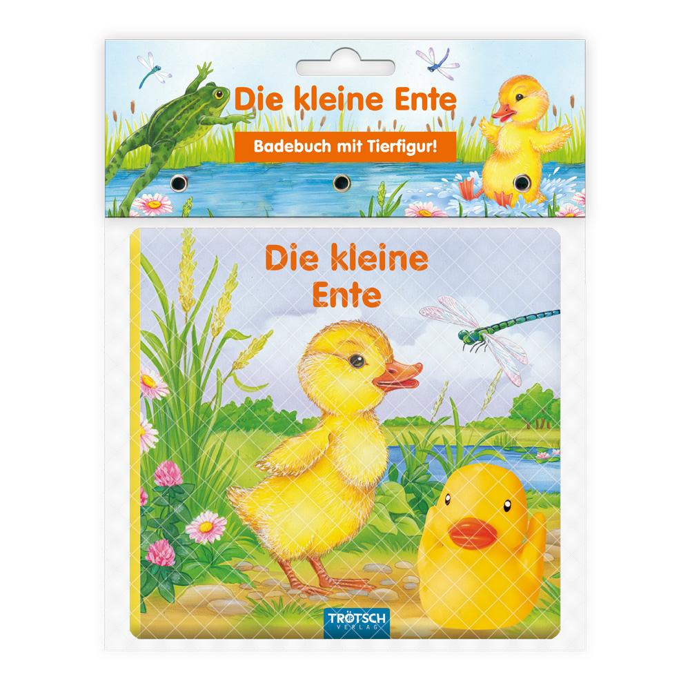 Vorderes Coverbild Trötsch Badebuch mit Tierfigur Die kleine Ente