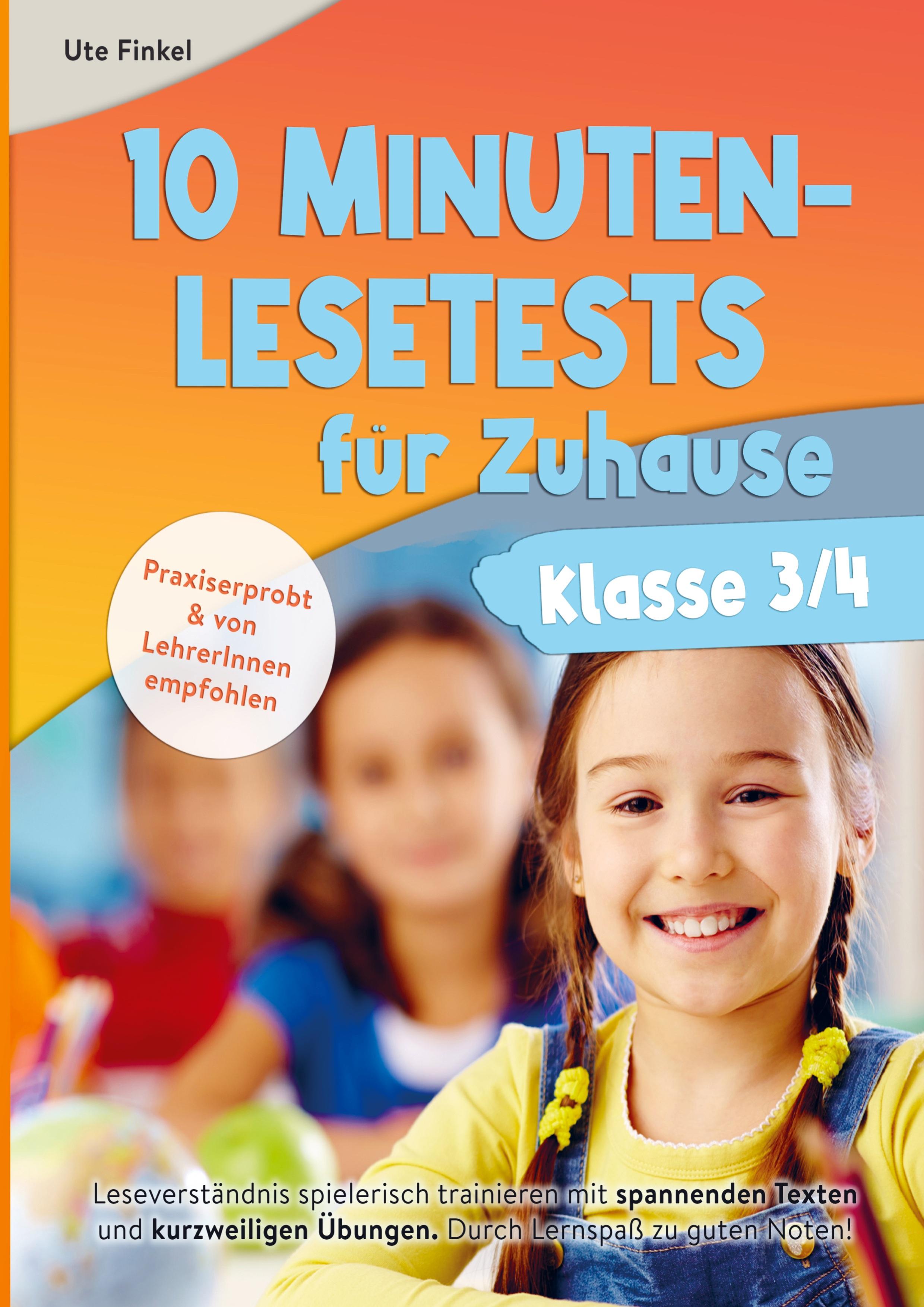 Vorderes Coverbild 10 Minuten Lesetests für Zuhause Klasse 3/4 Deutsch