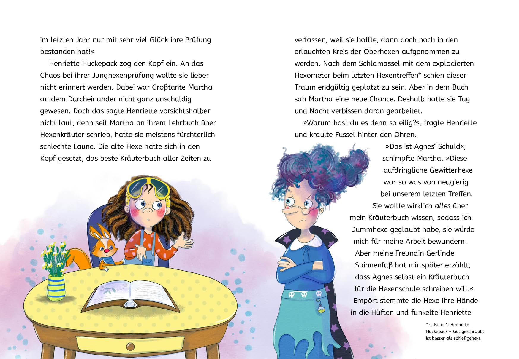 Beispielinhalt (Bild) Henriette Huckepack - Puddingzauber im Hexengarten