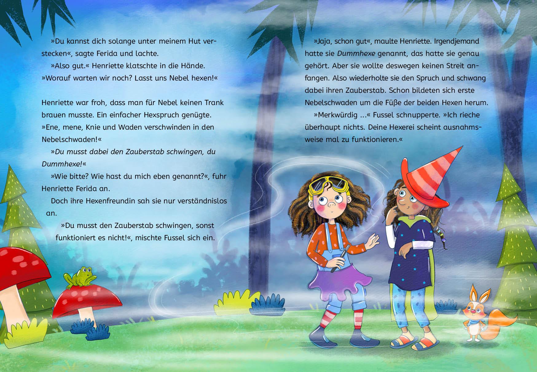 Beispielinhalt (Bild) Henriette Huckepack - Puddingzauber im Hexengarten