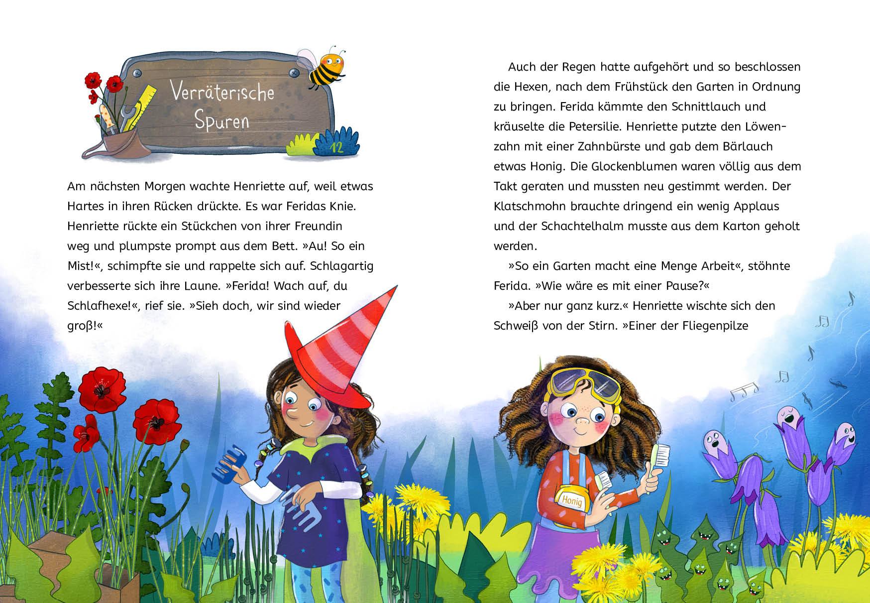 Beispielinhalt (Bild) Henriette Huckepack - Puddingzauber im Hexengarten