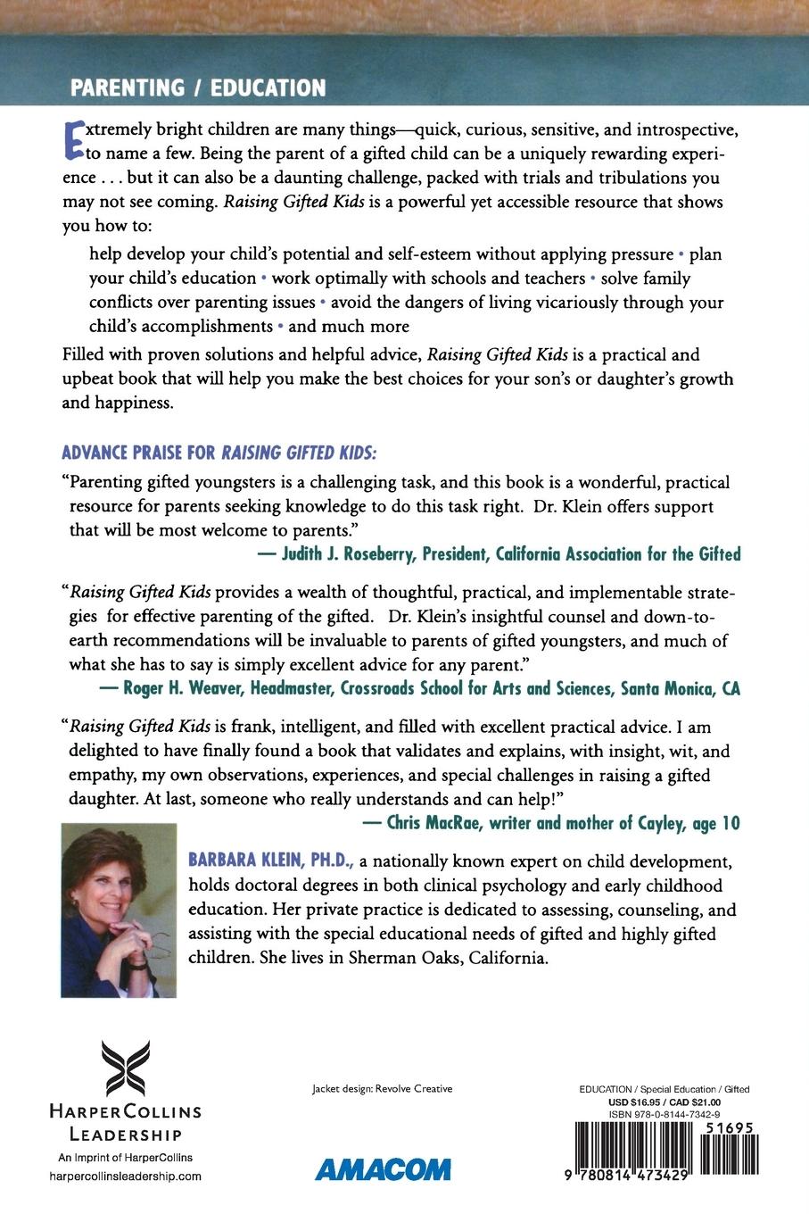 Rückseitencover Raising Gifted Kids