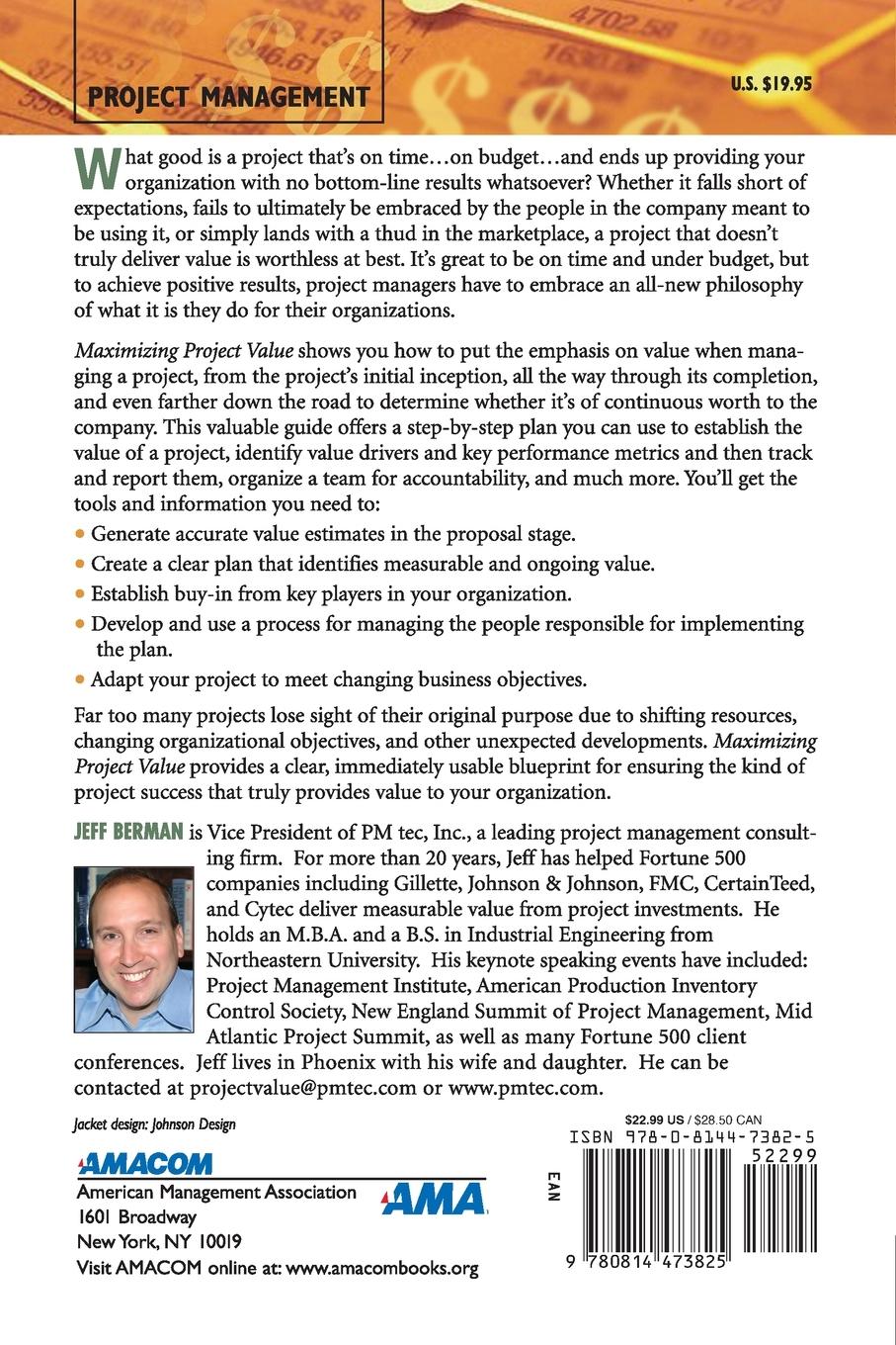 Rückseitencover A Maximizing Project Value