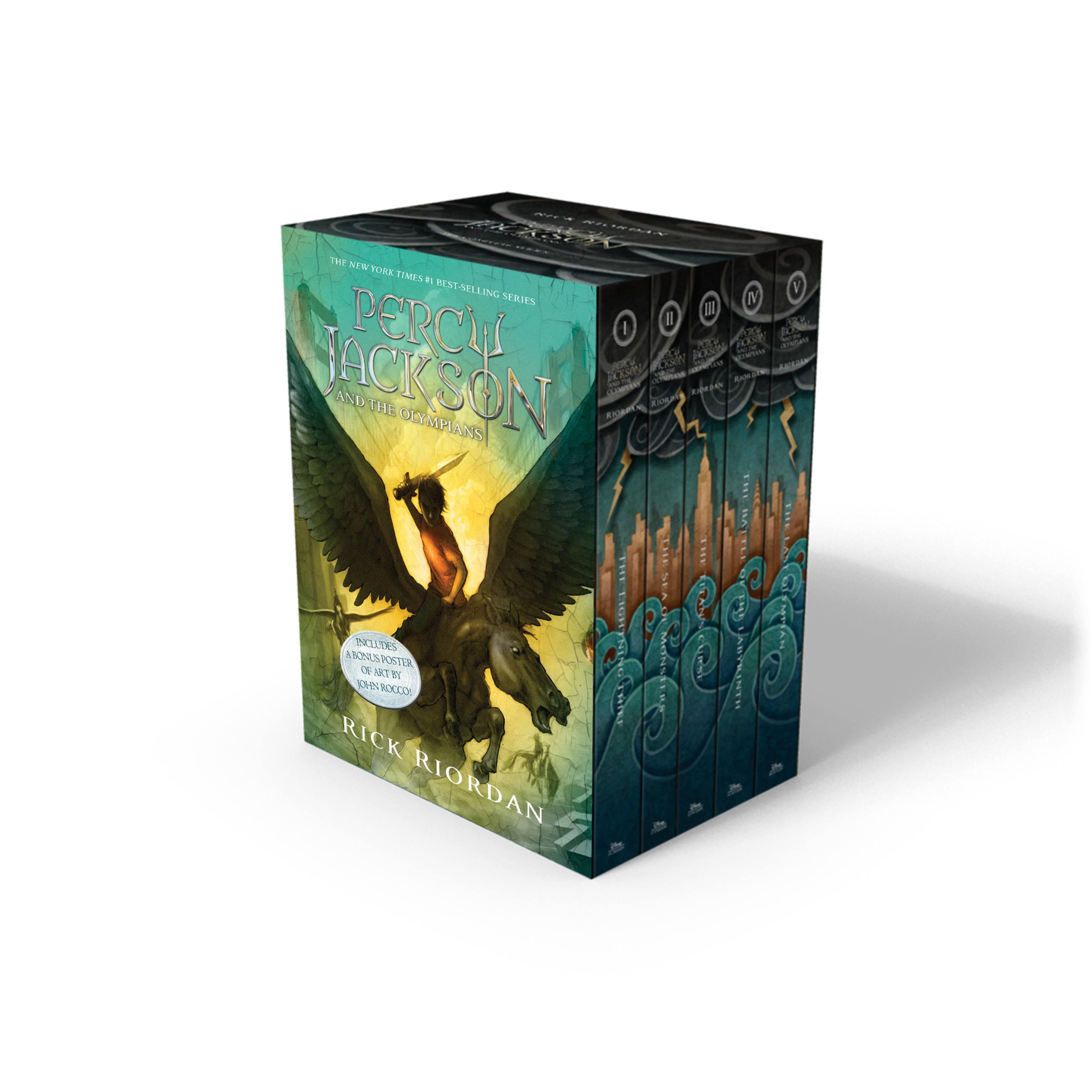 Vorderes Coverbild Percy Jackson and the Olympians 5 Book Paperback Boxed Set (W/Poster)