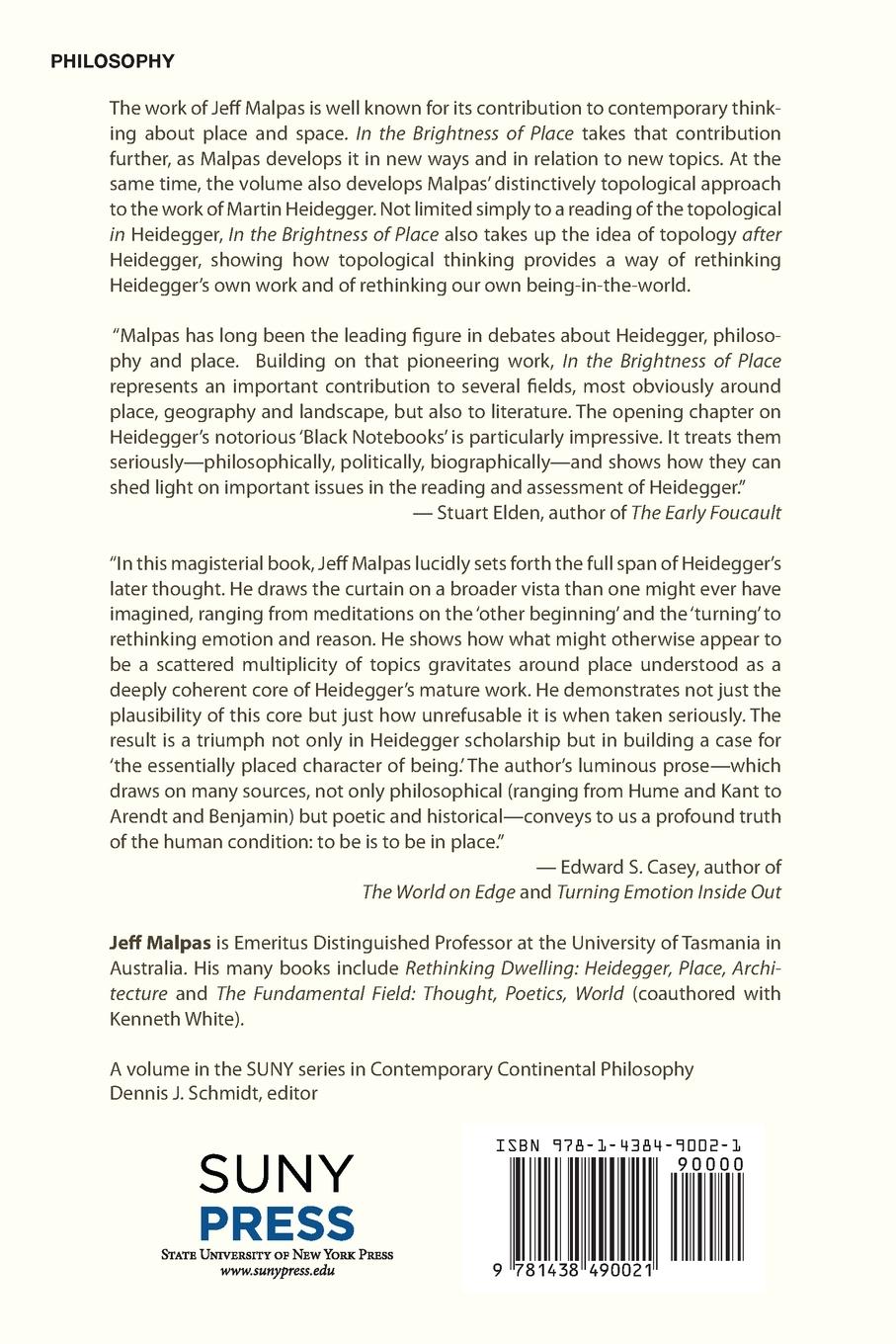 Rückseitencover In the Brightness of Place